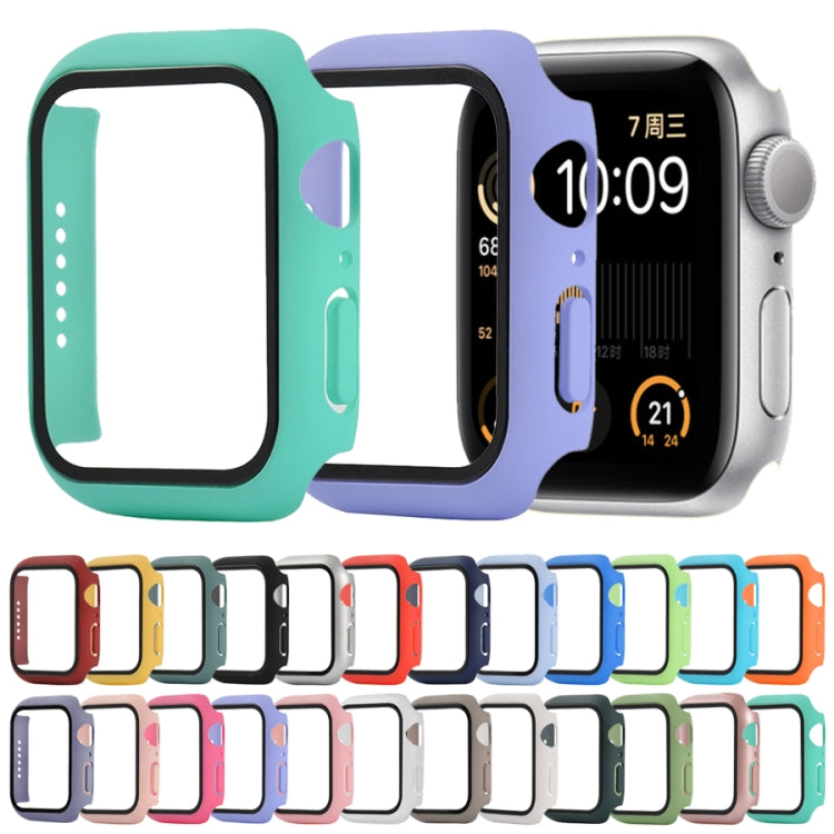 Shockproof PC+Tempered Glass Protective Case with Packed Carton For Apple Watch Series 6 & SE & 5 & 4 40mm(Pink) - Watch Cases by buy2fix | Online Shopping UK | buy2fix