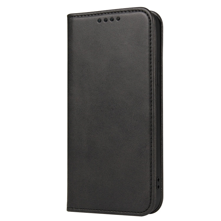 For iPhone 13 Pro Calf Texture Magnetic Horizontal Flip Leather Case with Holder & Card Slots & Wallet (Black) - iPhone 13 Pro Cases by buy2fix | Online Shopping UK | buy2fix