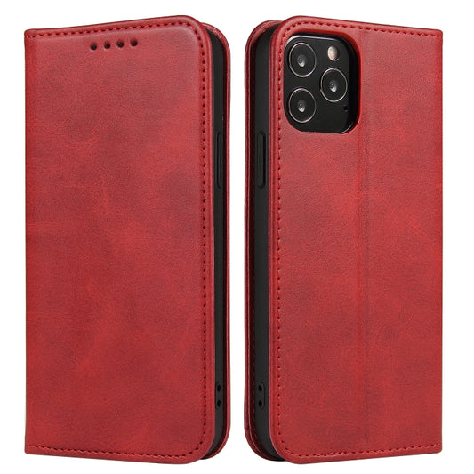 For iPhone 13 Pro Calf Texture Magnetic Horizontal Flip Leather Case with Holder & Card Slots & Wallet (Red) - iPhone 13 Pro Cases by buy2fix | Online Shopping UK | buy2fix