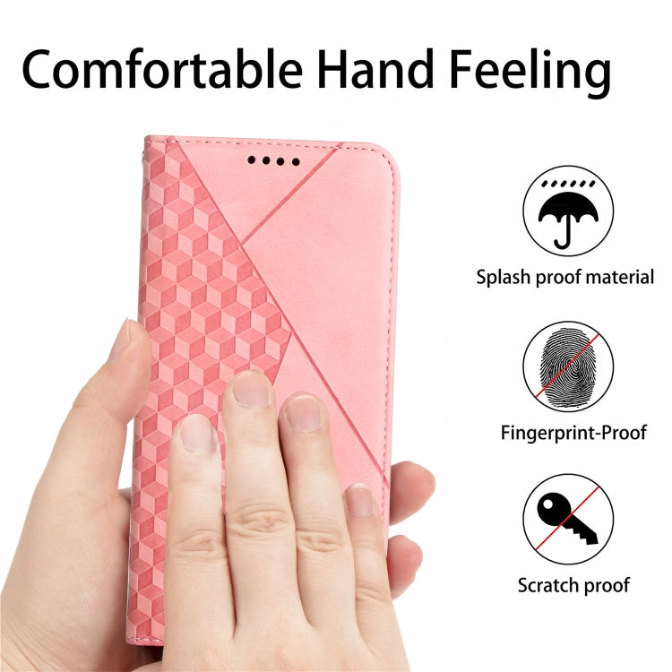 For iPhone X / XS Diamond Pattern Splicing Skin Feel Magnetic Horizontal Flip Leather Case with Card Slots & Holder & Wallet(Rose Gold) - More iPhone Cases by buy2fix | Online Shopping UK | buy2fix