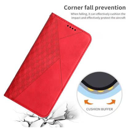 For iPhone XS Max Diamond Pattern Splicing Skin Feel Magnetic Horizontal Flip Leather Case with Card Slots & Holder & Wallet(Red) - More iPhone Cases by buy2fix | Online Shopping UK | buy2fix