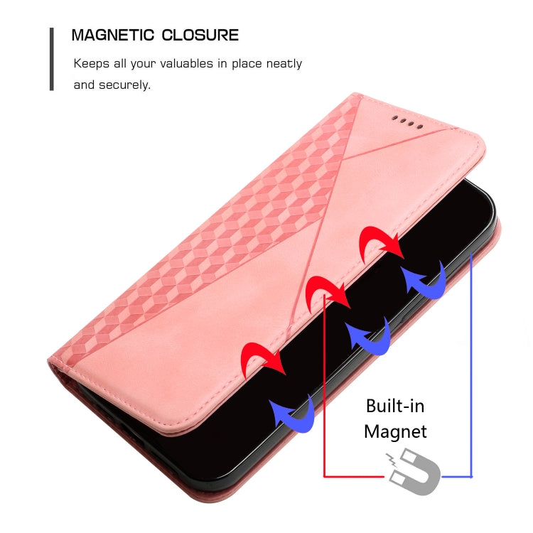 For Xiaomi Redmi Note 9 Pro Diamond Pattern Splicing Skin Feel Magnetic Horizontal Flip Leather Case with Card Slots & Holder & Wallet(Rose Gold) - Xiaomi Cases by buy2fix | Online Shopping UK | buy2fix