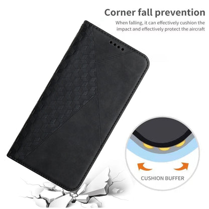 For Xiaomi Redmi 9A Diamond Pattern Splicing Skin Feel Magnetic Horizontal Flip Leather Case with Card Slots & Holder & Wallet(Black) - Xiaomi Cases by buy2fix | Online Shopping UK | buy2fix