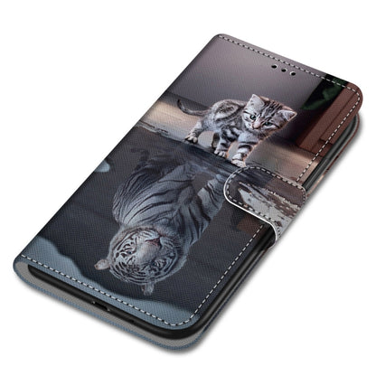 For Xiaomi Redmi 10 Coloured Drawing Cross Texture Horizontal Flip PU Leather Case with Holder & Card Slots & Wallet & Lanyard(Cat Becomes Tiger) - Xiaomi Cases by buy2fix | Online Shopping UK | buy2fix