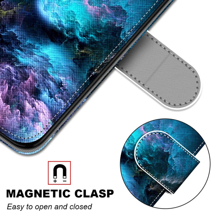 For Huawei P50 Coloured Drawing Cross Texture Horizontal Flip PU Leather Case with Holder & Card Slots & Wallet & Lanyard(Colorful Clouds) - Huawei Cases by buy2fix | Online Shopping UK | buy2fix