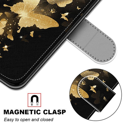 For Huawei P50 Pro Coloured Drawing Cross Texture Horizontal Flip PU Leather Case with Holder & Card Slots & Wallet & Lanyard(Golden Butterfly Group) - Huawei Cases by buy2fix | Online Shopping UK | buy2fix