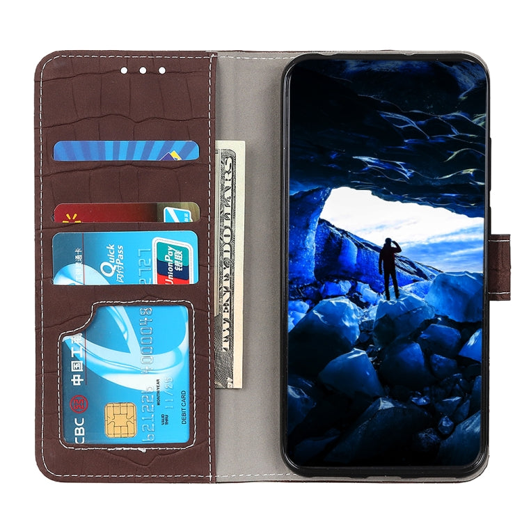 For Galaxy A51 Crocodile Texture Horizontal Flip Leather Case with Holder & Card Slots & Wallet(Brown) - Huawei Cases by buy2fix | Online Shopping UK | buy2fix