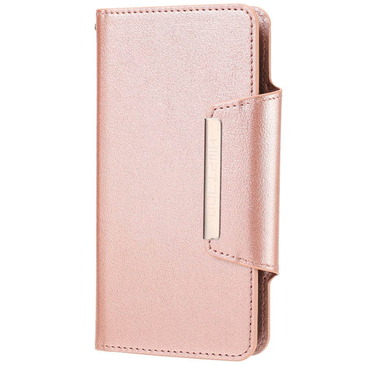 For iPhone SE 2022 / SE 2020 / 8 / 7 Ultra-thin Separable Magnetic Horizontal Flip Leather Case with Card Slot & Wallet(Pink) - iPhone SE 2022 / 2020 / 8 / 7 Cases by buy2fix | Online Shopping UK | buy2fix