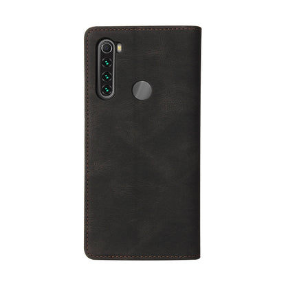 For Xiaomi Redmi Note 8T Simple Suction Closure Horizontal Flip Leather Case with Holder & Card Slot & Wallet(Black) - Xiaomi Cases by buy2fix | Online Shopping UK | buy2fix