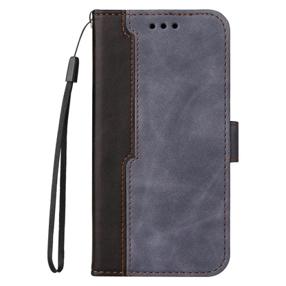 For Xiaomi Redmi 10 Business Stitching-Color Horizontal Flip PU Leather Case with Holder & Card Slots & Photo Frame(Gray) - Xiaomi Cases by buy2fix | Online Shopping UK | buy2fix