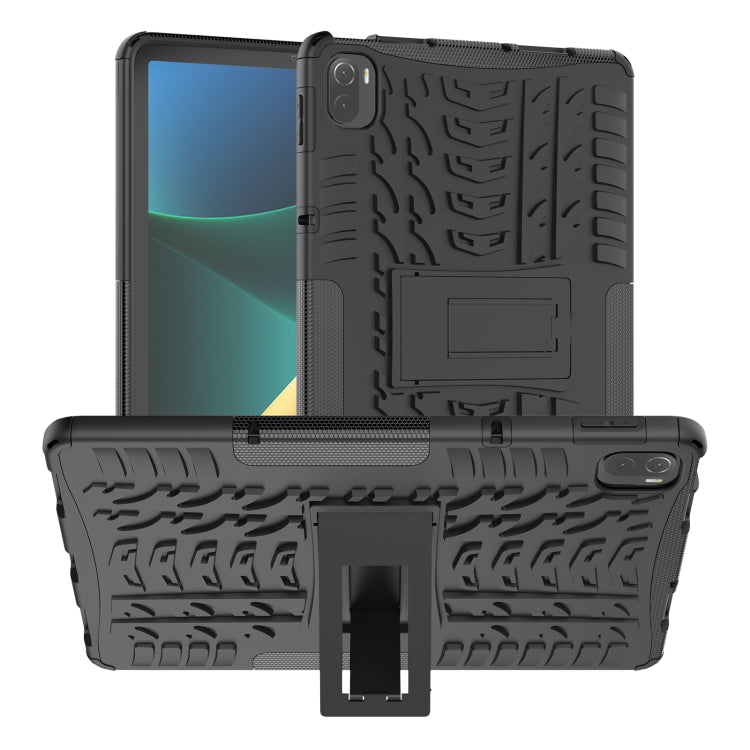 Tire Texture TPU + PC Shockproof Case with Holder For Xiaomi Pad 5 / 5 Pro(Black) - More Tablet Cases by buy2fix | Online Shopping UK | buy2fix