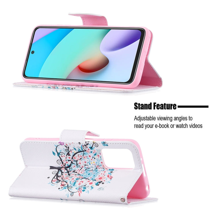 For Xiaomi Redmi 10 Colored Drawing Pattern Horizontal Flip Leather Case with Holder & Card Slots & Wallet(Tree) - Xiaomi Cases by buy2fix | Online Shopping UK | buy2fix