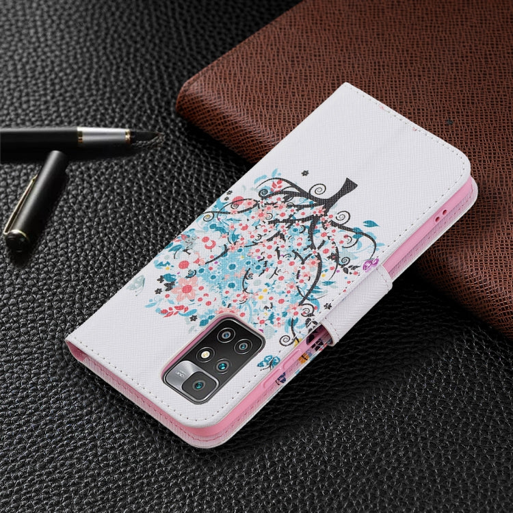 For Xiaomi Redmi 10 Colored Drawing Pattern Horizontal Flip Leather Case with Holder & Card Slots & Wallet(Tree) - Xiaomi Cases by buy2fix | Online Shopping UK | buy2fix