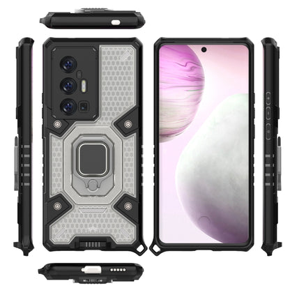 For vivo X70 Pro+ Space PC+TPU Shockproof Case with Ring Holder(Grey) - vivo Cases by buy2fix | Online Shopping UK | buy2fix