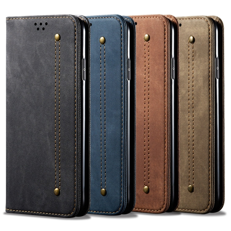 For Xiaomi Redmi 8 Denim Texture Casual Style Horizontal Flip Leather Case with Holder & Card Slots & Wallet(Black) - Xiaomi Cases by buy2fix | Online Shopping UK | buy2fix