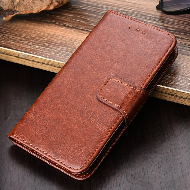 For iPhone SE 2022 / SE 2020 / 8 / 7 Crystal Texture Horizontal Flip Leather Case with Holder & Card Slots & Wallet(Brown) - iPhone SE 2022 / 2020 / 8 / 7 Cases by buy2fix | Online Shopping UK | buy2fix