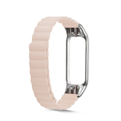 For Xiaomi Mi Band 4 / 3 Silicone Magnetic Watch Band(Pink) - Watch Bands by buy2fix | Online Shopping UK | buy2fix