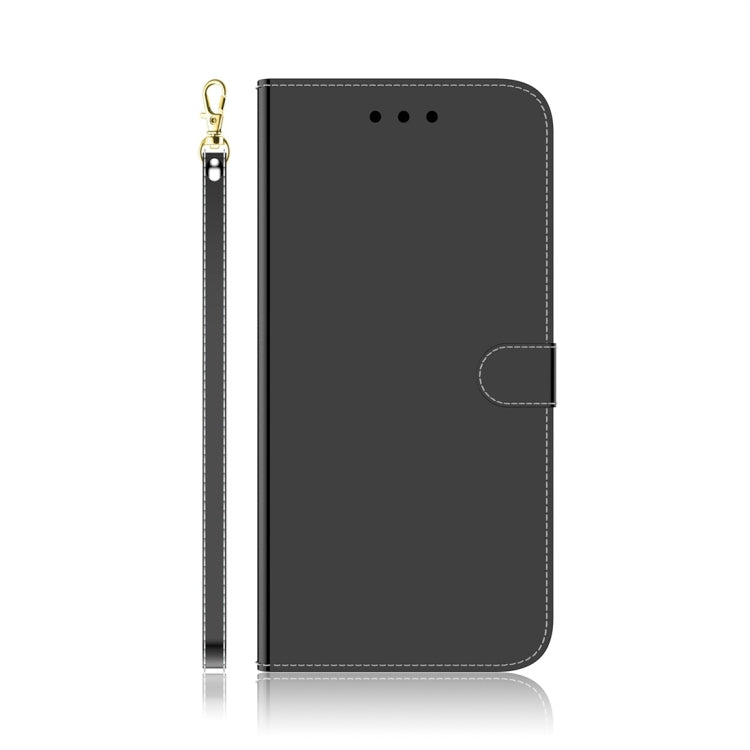 For LG Q60 Imitated Mirror Surface Horizontal Flip Leather Case with Holder & Card Slots & Wallet & Lanyard(Black) - LG by buy2fix | Online Shopping UK | buy2fix