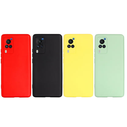 For vivo X60 Pro 5G Foreign Version Solid Color Liquid Silicone Shockproof Full Coverage Protective Case(Black) - vivo Cases by buy2fix | Online Shopping UK | buy2fix