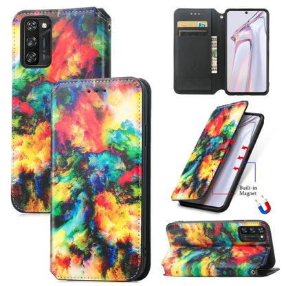 For Blackview A100 Colorful Magnetic Horizontal Flip PU Leather Case with Holder & Card Slot & Wallet(Colorful Cloud) - More Brand by buy2fix | Online Shopping UK | buy2fix