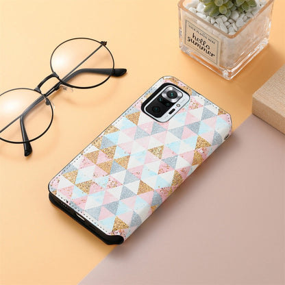 For Xiaomi Redmi Note 10 Pro Colorful Magnetic Horizontal Flip PU Leather Case with Holder & Card Slot & Wallet(Rhombus) - Xiaomi Cases by buy2fix | Online Shopping UK | buy2fix