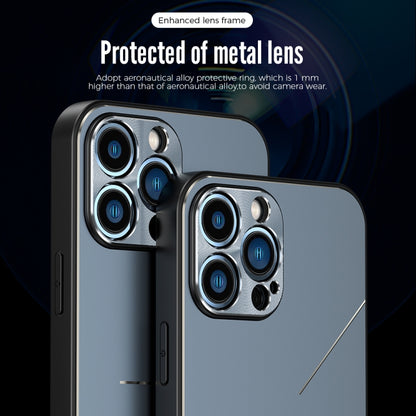 For iPhone 12 R-JUST RJ-52 3-Line Style Metal TPU Shockproof Protective Case(Silver) - iPhone 12 / 12 Pro Cases by R-JUST | Online Shopping UK | buy2fix