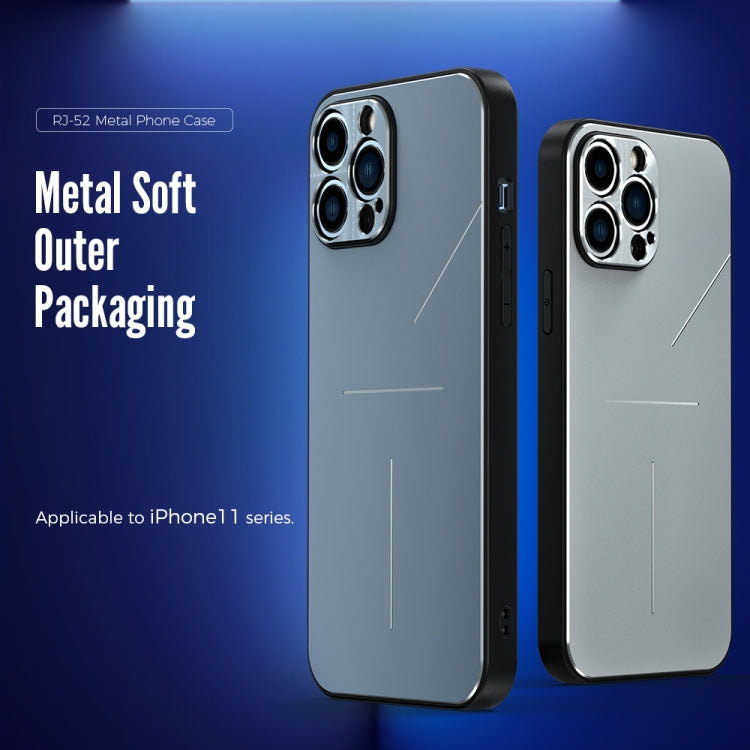 For iPhone 11 Pro Max R-JUST RJ-52 3-Line Style Metal TPU Shockproof Protective Case (Silver) - iPhone 11 Pro Max Cases by R-JUST | Online Shopping UK | buy2fix