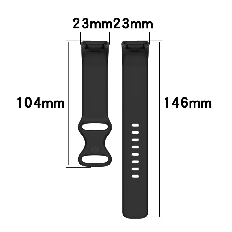 For Fitbit Charge 5 Silicone Watch Band, Size:L(Lavender Purple) - Watch Bands by buy2fix | Online Shopping UK | buy2fix