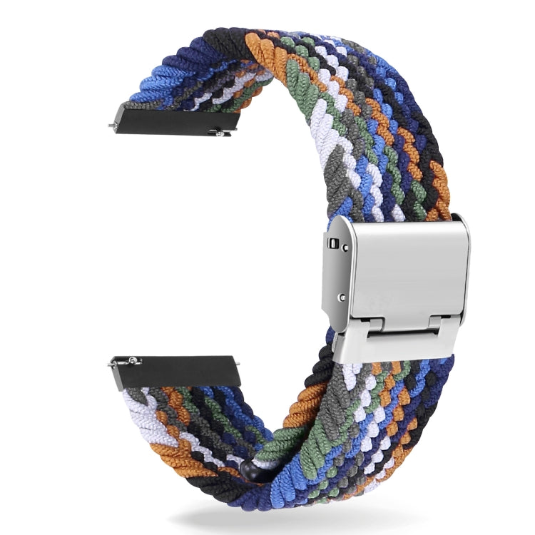 22mm Universal Metal Buckle Nylon Braided Watch Band(Color 3) - 22mm Bands by buy2fix | Online Shopping UK | buy2fix