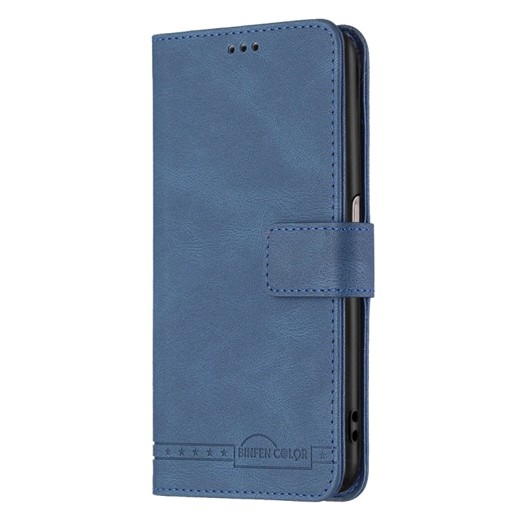 For OPPO A16/ A16s/ A54s/ A55 5G/ A53s 5G Magnetic Clasp RFID Blocking Anti-Theft Leather Case with Holder & Card Slots & Wallet(Blue) - OPPO Cases by buy2fix | Online Shopping UK | buy2fix