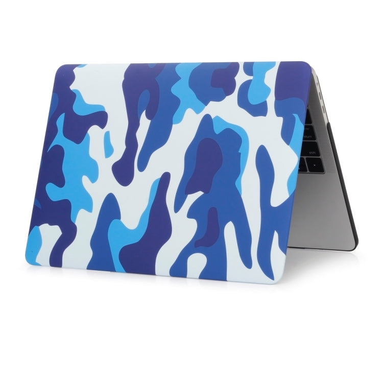 Camouflage Pattern Laptop Water Decals PC Protective Case For MacBook Pro 16 inch A2141(Blue Camouflage) - MacBook Pro Cases by buy2fix | Online Shopping UK | buy2fix