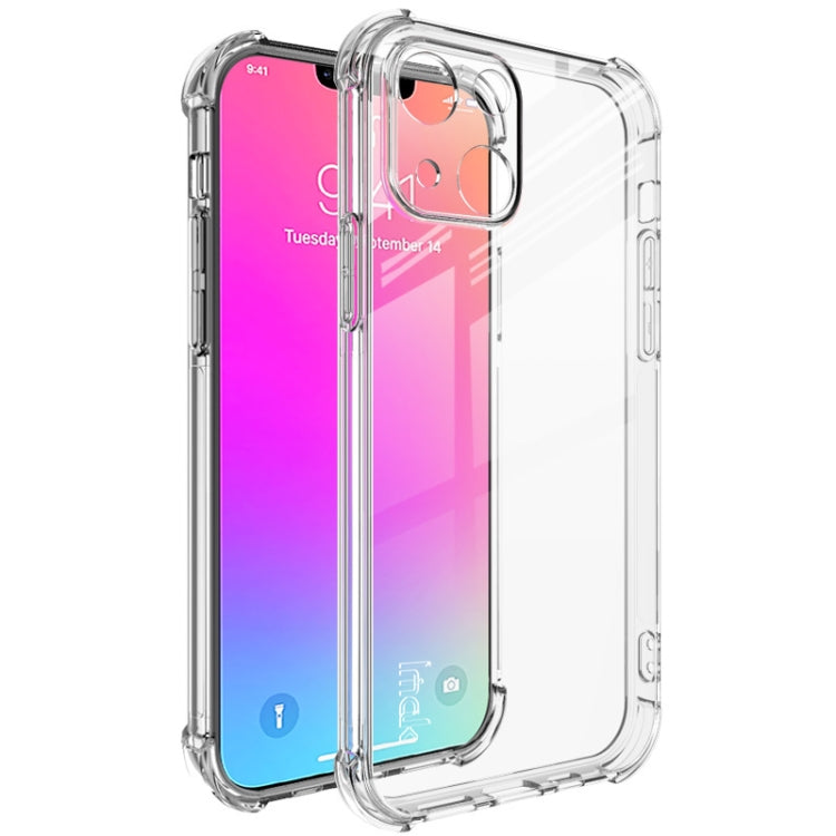 For iPhone 13 IMAK All-inclusive Shockproof Airbag TPU Phone Case with Screen Protector(Transparent) - iPhone 13 Cases by imak | Online Shopping UK | buy2fix