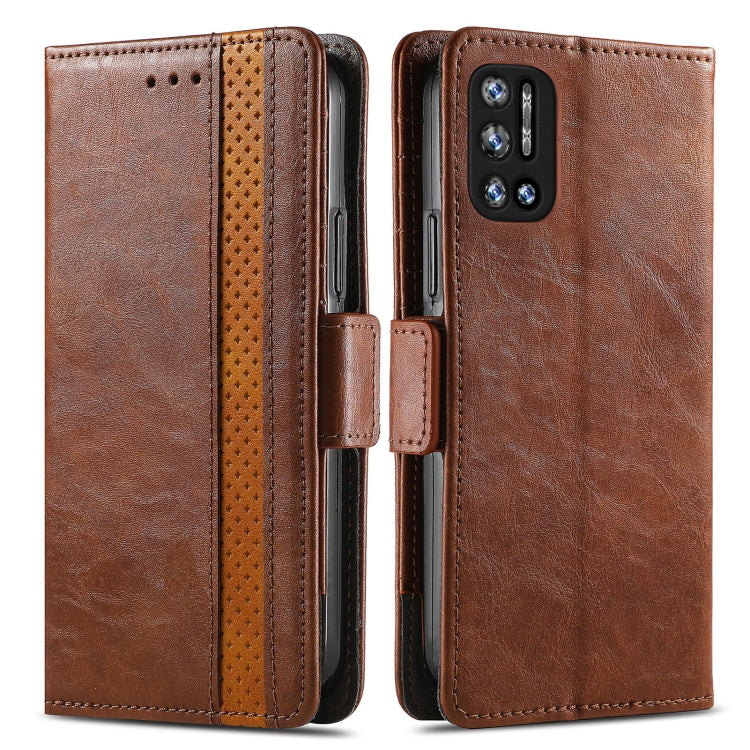 For Doogee N40 Pro CaseNeo Splicing Dual Magnetic Buckle Leather Case with Holder & Card Slots & Wallet(Brown) - More Brand by buy2fix | Online Shopping UK | buy2fix