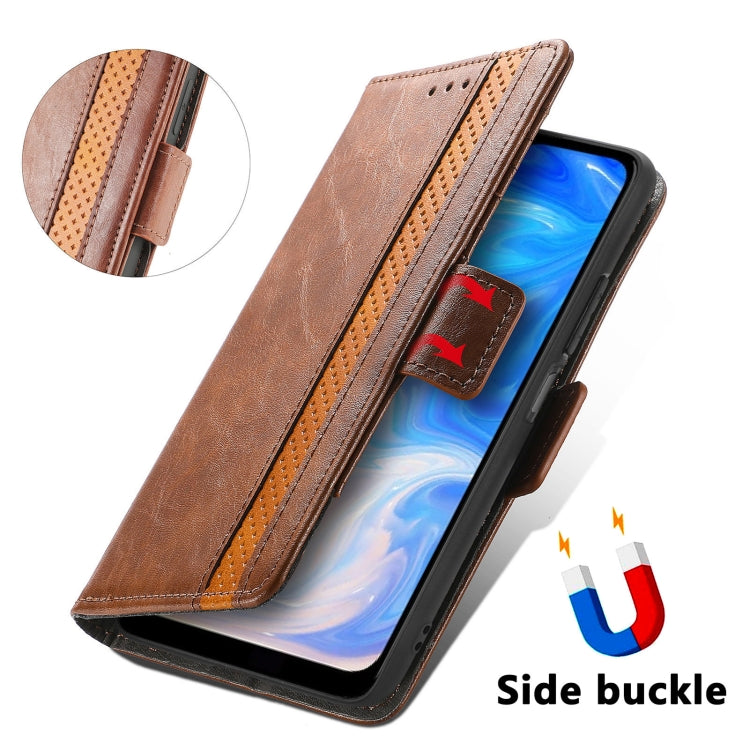 For Doogee N40 Pro CaseNeo Splicing Dual Magnetic Buckle Leather Case with Holder & Card Slots & Wallet(Brown) - More Brand by buy2fix | Online Shopping UK | buy2fix