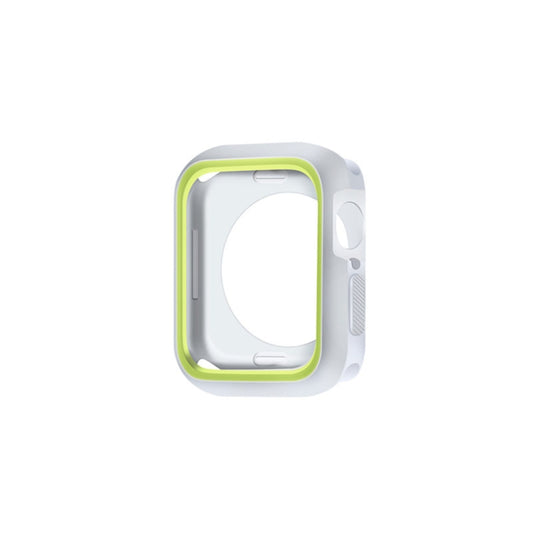 Two-color Shockproof Protective Case For Apple Watch Series 9 / 8 / 7 45mm(Green White) - Watch Cases by buy2fix | Online Shopping UK | buy2fix