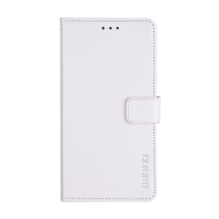 For OnePlus 9RT 5G idewei Crazy Horse Texture Leather Phone Case with Holder & Card Slots & Wallet(White) - OnePlus Cases by idewei | Online Shopping UK | buy2fix