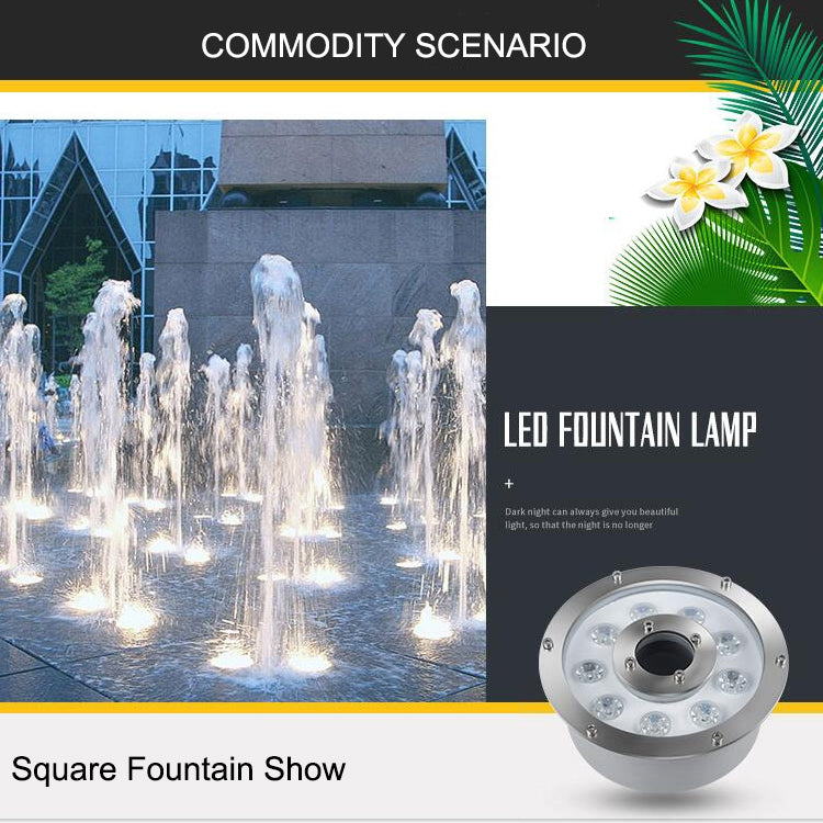 6W Landscape Ring LED Stainless Steel Underwater Fountain Light(White Light) - Underwater Lights by buy2fix | Online Shopping UK | buy2fix