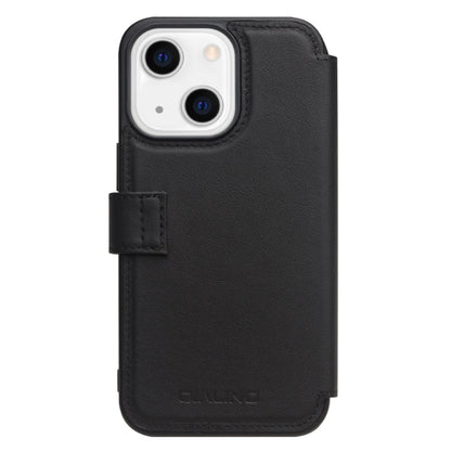 For iPhone 13 QIALINO Magnetic Buckle Phone Leather Case with Card Slot(Black) - iPhone 13 Cases by QIALINO | Online Shopping UK | buy2fix