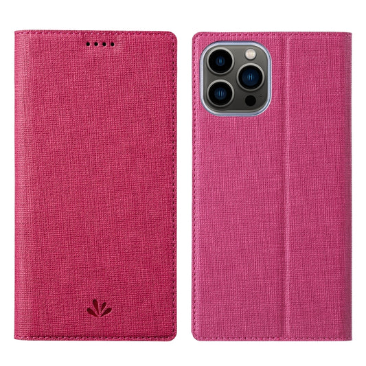 For iPhone 13 Pro Max ViLi DMX Series Shockproof Magsafe Magnetic Horizontal Flip Leather Phone Case (Rose Red) - iPhone 13 Pro Max Cases by ViLi | Online Shopping UK | buy2fix