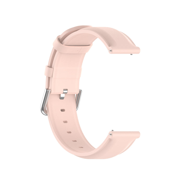 For Huawei Watch GT 3 42mm 20mm Round Tail Leather Watch Band(Light Pink) - Watch Bands by buy2fix | Online Shopping UK | buy2fix