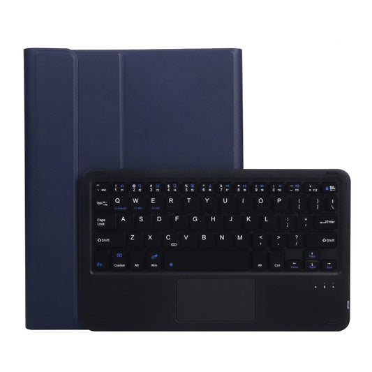 A102B-A Lambskin Texture Square Keycap Bluetooth Keyboard Leather Case with Touch Control For iPad Pro 10.5 inch / 10.2 2021 & 2020 & 2019 / Air 3(Blue) - Universal by buy2fix | Online Shopping UK | buy2fix