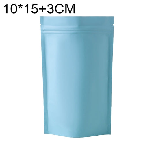 100 PCS/Set Matte Aluminum Foil Snack Stand-up Pouch, Size:10x15+3cm(Sky Blue) - Preservation Supplies by buy2fix | Online Shopping UK | buy2fix