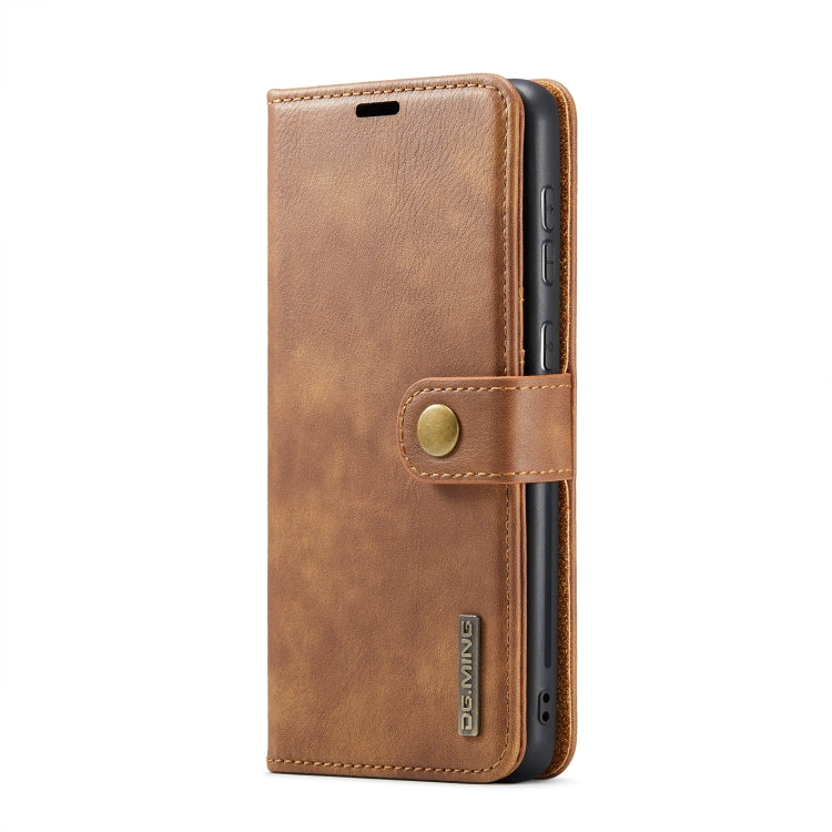 For Samsung Galaxy A73 5G DG.MING Crazy Horse Texture Detachable Magnetic Leather Phone Case(Brown) - Galaxy Phone Cases by DG.MING | Online Shopping UK | buy2fix