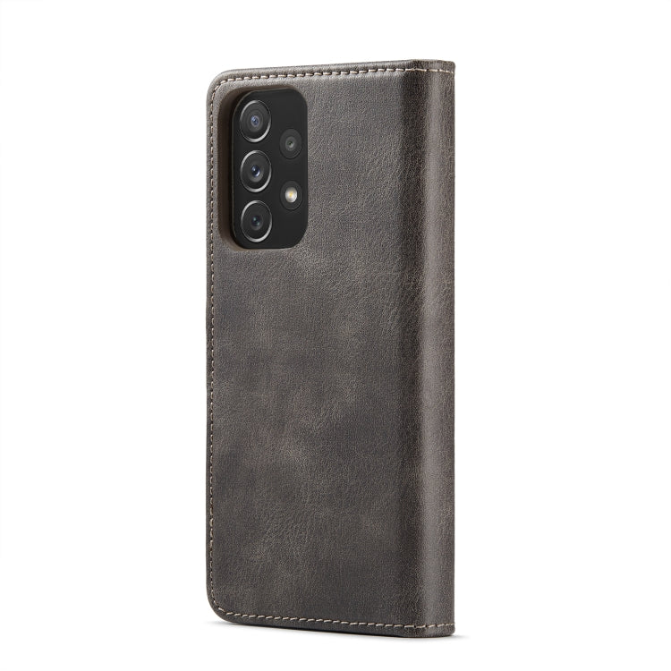 For Samsung Galaxy A73 5G DG.MING Crazy Horse Texture Detachable Magnetic Leather Phone Case(Grey) - Galaxy Phone Cases by DG.MING | Online Shopping UK | buy2fix