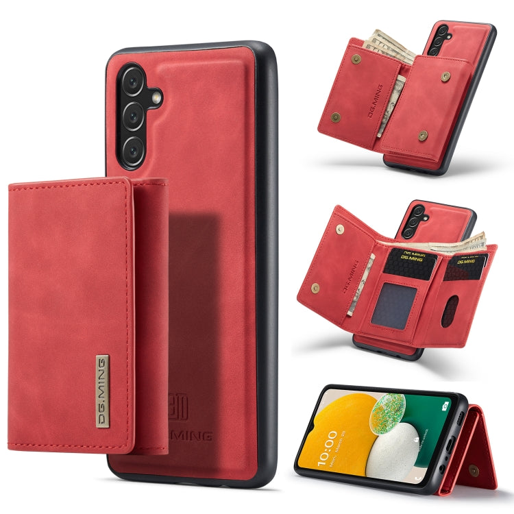 For Samsung Galaxy A13 5G DG.MING M1 Series 3-Fold Multi Card Wallet  Phone Case(Red) - Galaxy Phone Cases by DG.MING | Online Shopping UK | buy2fix