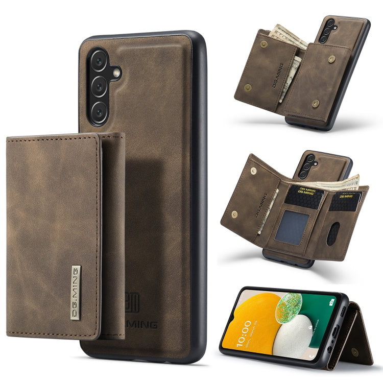 For Samsung Galaxy A13 5G DG.MING M1 Series 3-Fold Multi Card Wallet  Phone Case(Coffee) - Galaxy Phone Cases by DG.MING | Online Shopping UK | buy2fix