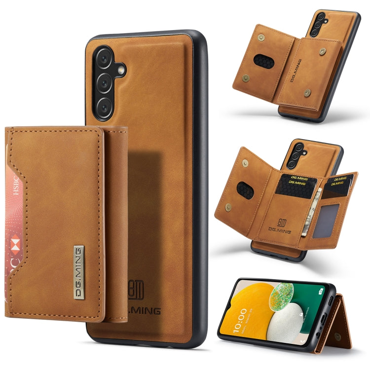 For Samsung Galaxy A13 5G DG.MING M2 Series 3-Fold Multi Card Bag Phone Case(Brown) - Galaxy Phone Cases by DG.MING | Online Shopping UK | buy2fix