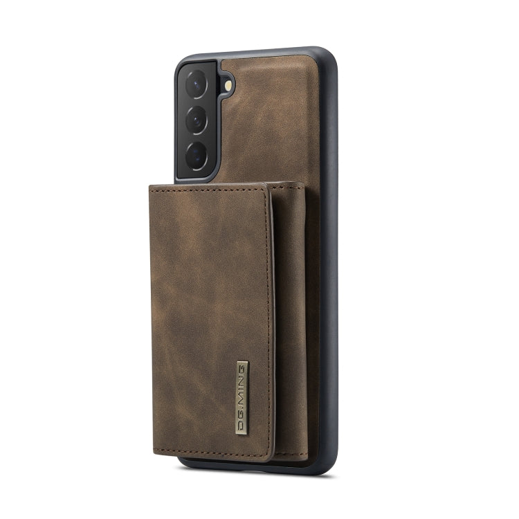 For Samsung Galaxy S22 5G DG.MING M1 Series 3-Fold Multi Card Wallet Phone Case(Coffee) - Galaxy S22 5G Cases by DG.MING | Online Shopping UK | buy2fix