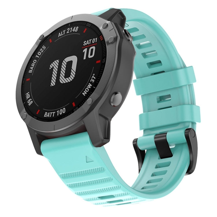 For Garmin Fenix 7X Silicone Watch Band(Mint Green) - Watch Bands by buy2fix | Online Shopping UK | buy2fix