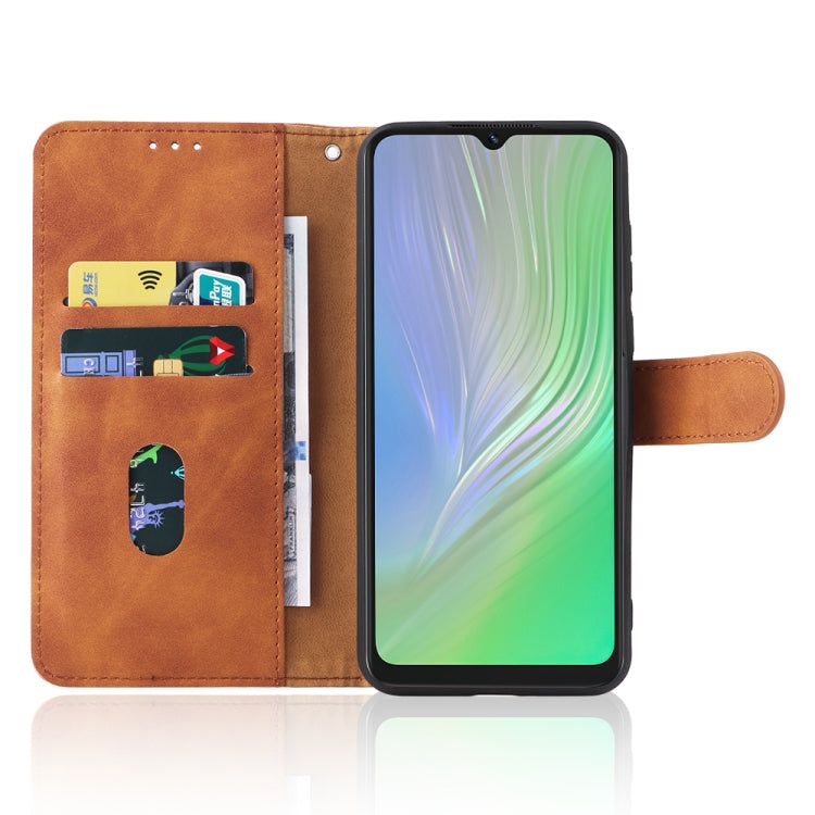 For Blackview A55 Skin Feel Magnetic Buckle Leather Phone Case(Brown) - More Brand by buy2fix | Online Shopping UK | buy2fix